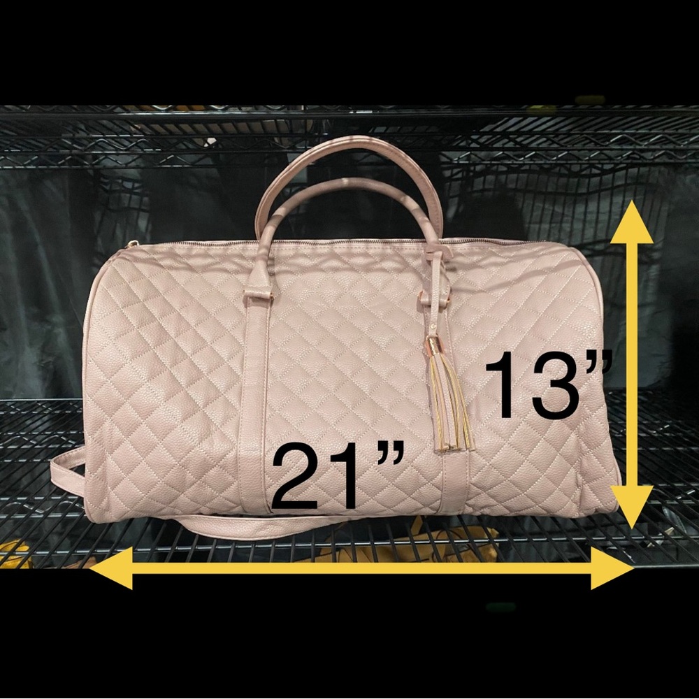 Elegant Quilted Tan Handbag